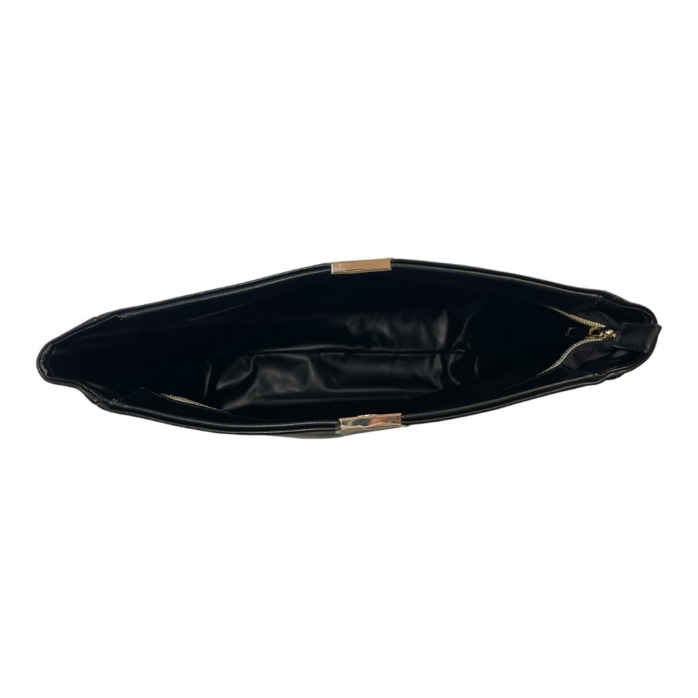 Bergdorf Goodman Black Vegan Leather Clutch Bag NWOT - Picture 7 of 7